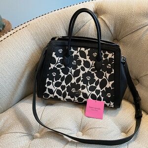 Kate Spade Floral Black and White. Shoulder or Handbag NEW